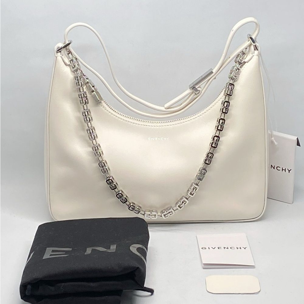 Givenchy Moon Cut-Out Calfskin Small Hobo Bag